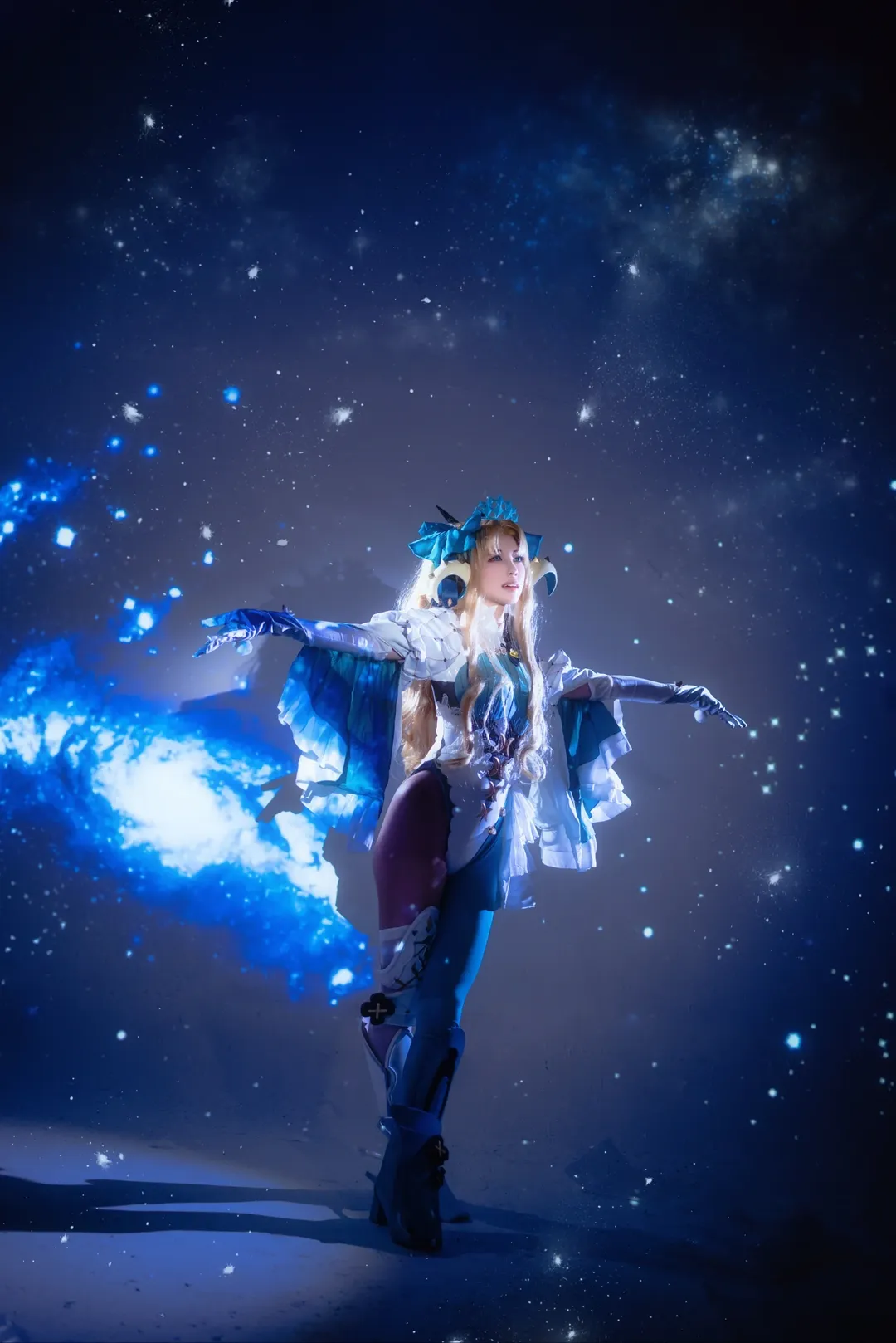 FGO, 艾蕾cos, 丝袜, 兽冠, 星空