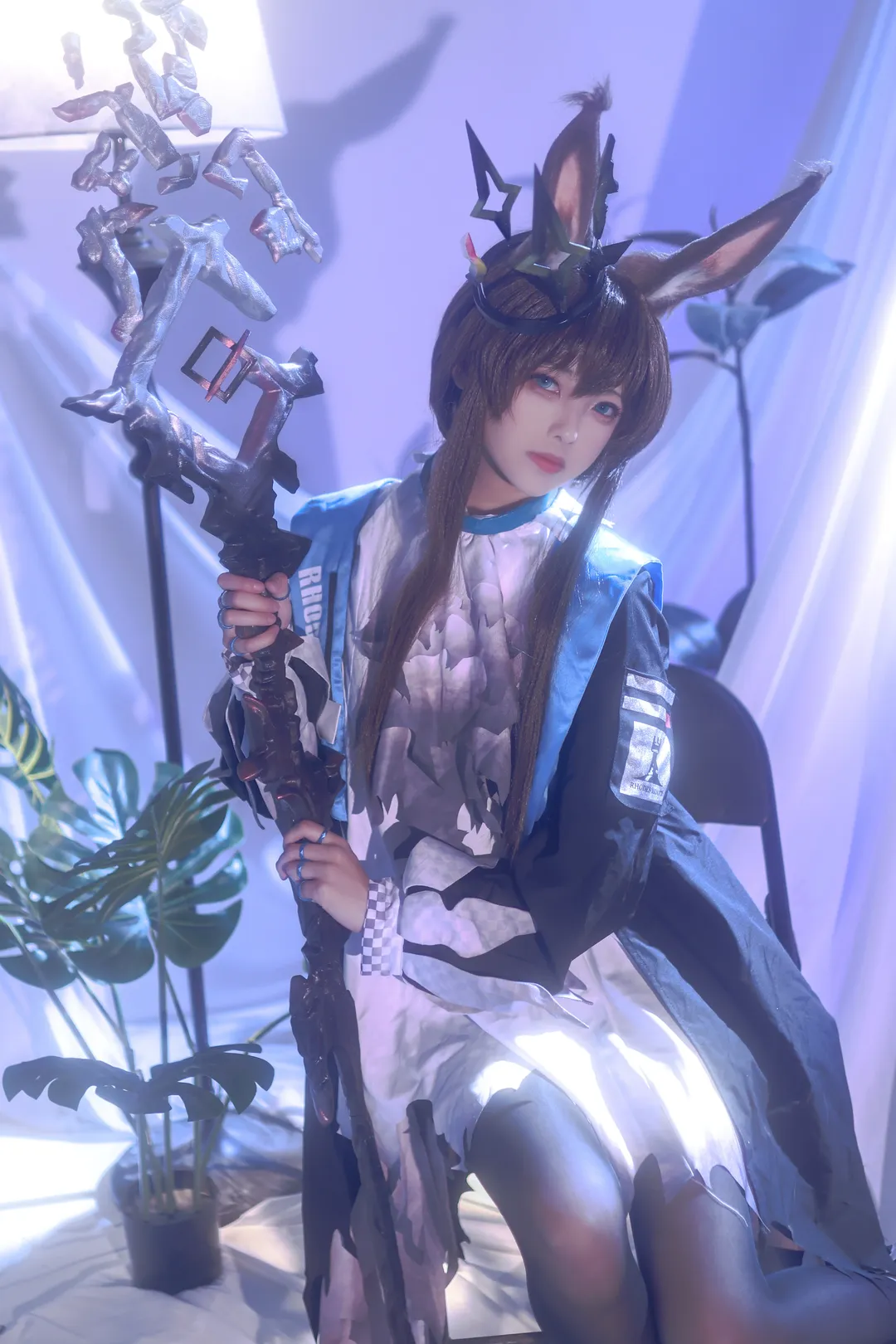 明日方舟, 阿米婭cos, 無憂夢囈, 冷色調, 絲襪