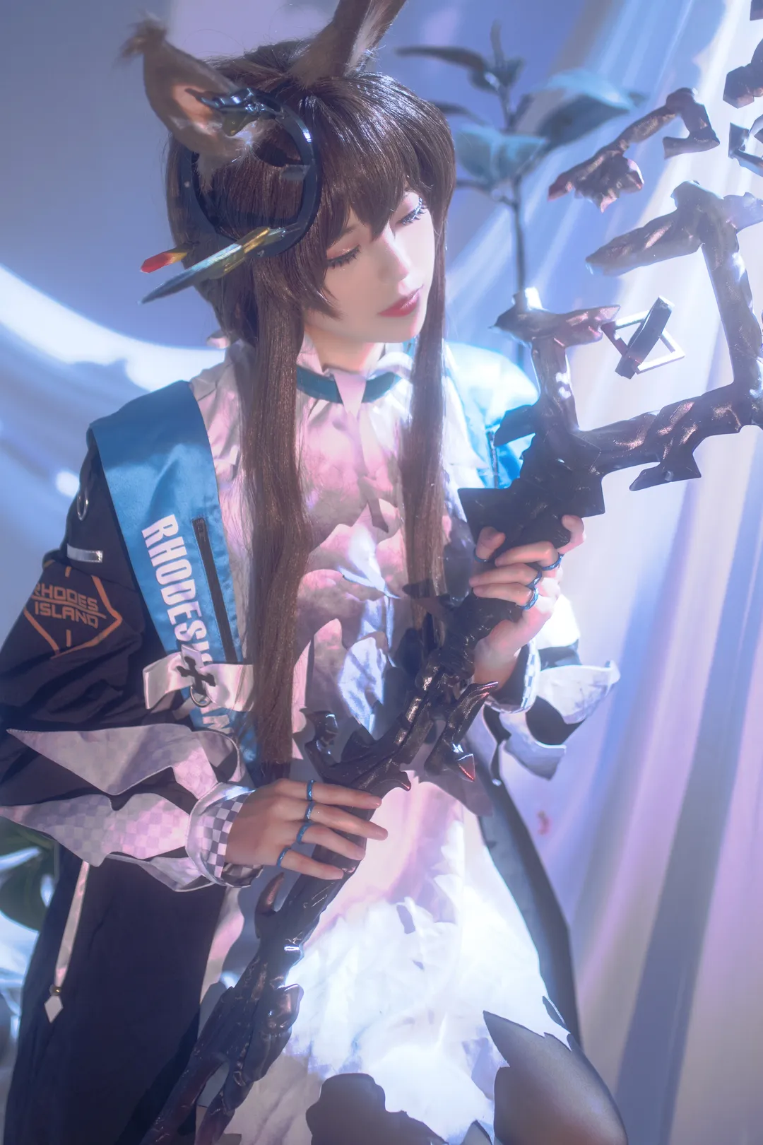 明日方舟, 阿米婭cos, 黑絲, 後期調色, 無憂夢囈