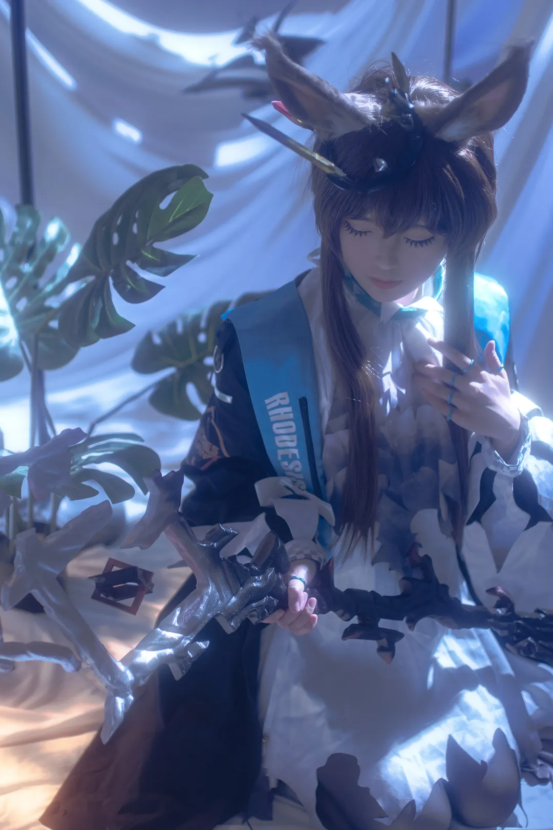 明日方舟, 阿米娅cos, cosplay摄影, 无忧梦呓cos, 丝袜cos - 第1张