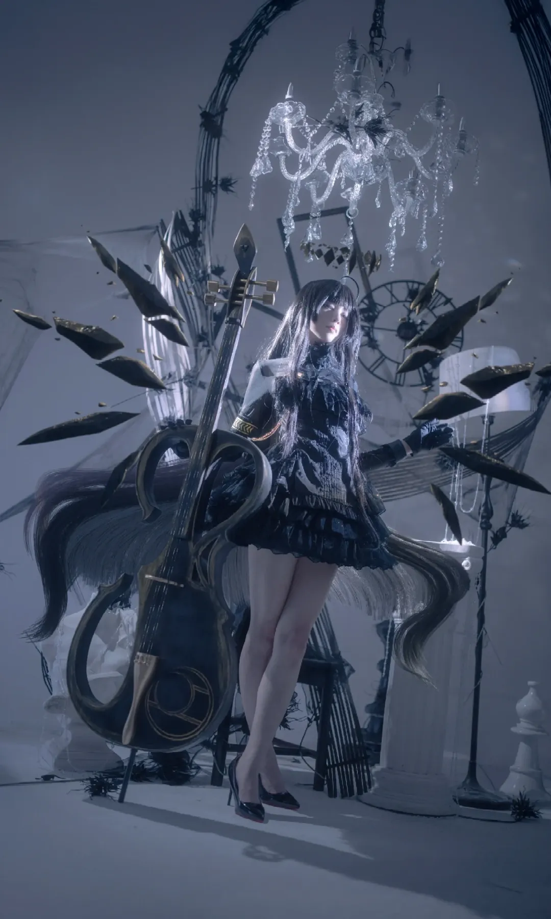 哥特风, 明日方舟, 阿尔图罗cos, 白丝cos, 塑心