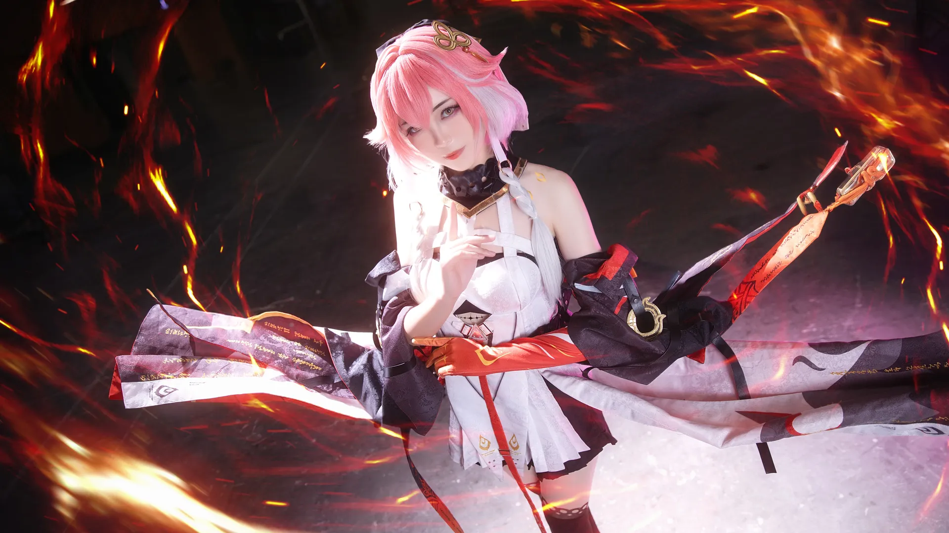 鸣潮, Cosplay摄影, 长离cos, 黑丝, CICF漫展 - 第3张
