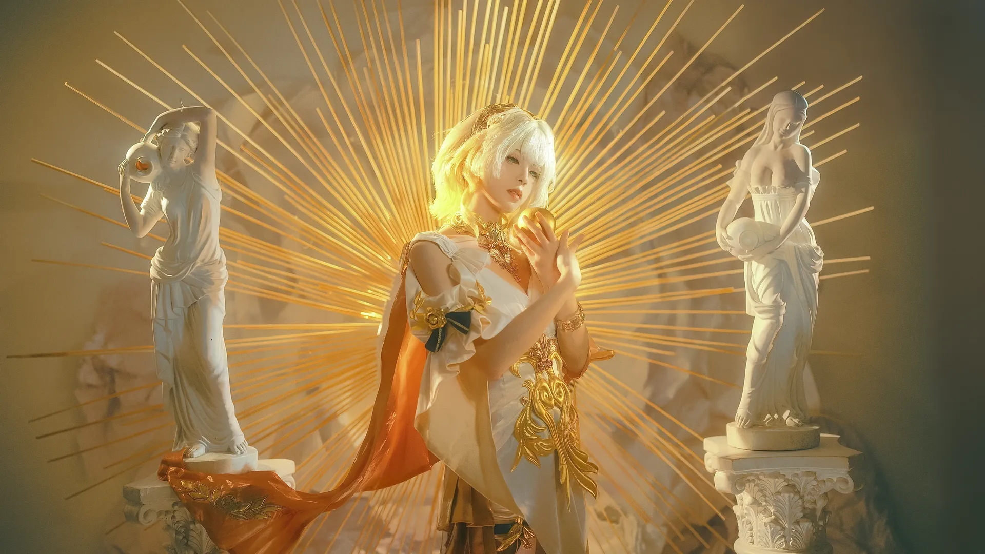 阿格萊雅cos, 崩壞星穹鐵道, 翁法羅斯, cosplay正片, 金色神明 - 第2張