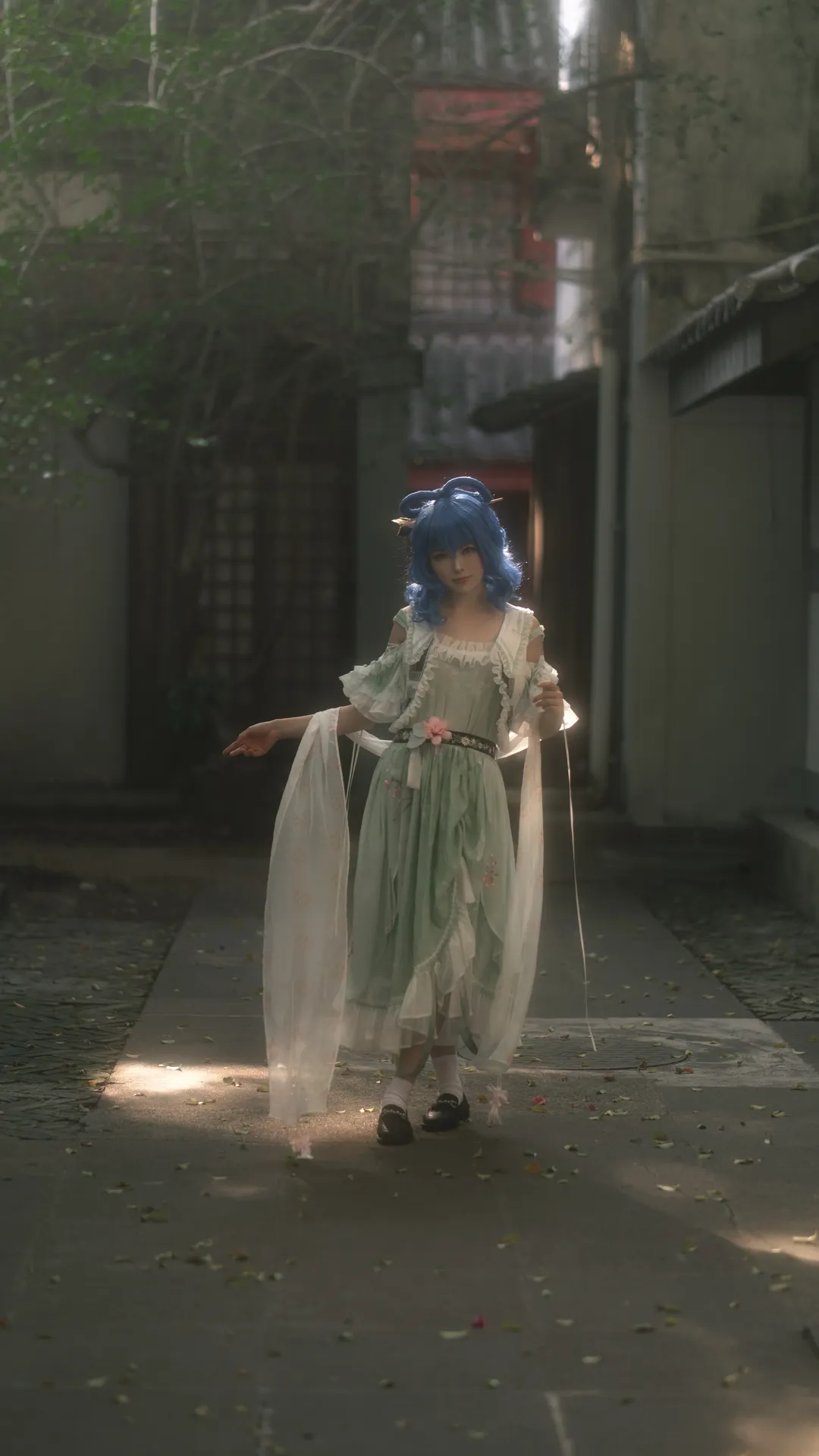 东方project, 霍青娥cos, cosplay摄影, 户外人像, 仙气穿搭