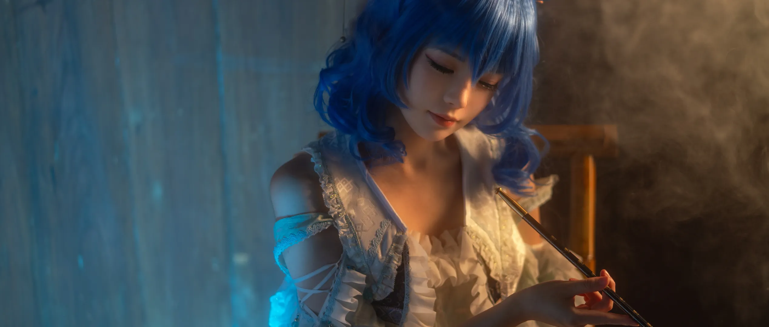 東方Project, 古風コスプレ, 霍青娥コスプレ, 茶館ポートレート, 肌色ストッキングコスプレ - 3枚目
