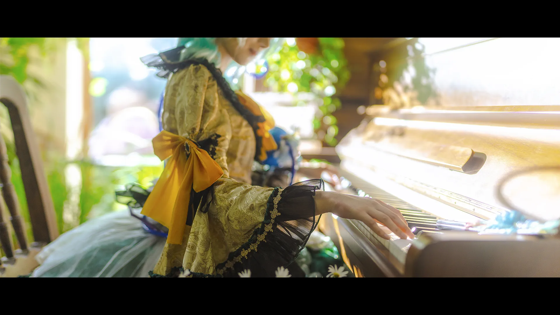 东方Project, 花园摄影, 古明地恋cos, 洛丽塔cos, 钢琴场景 - 第2张