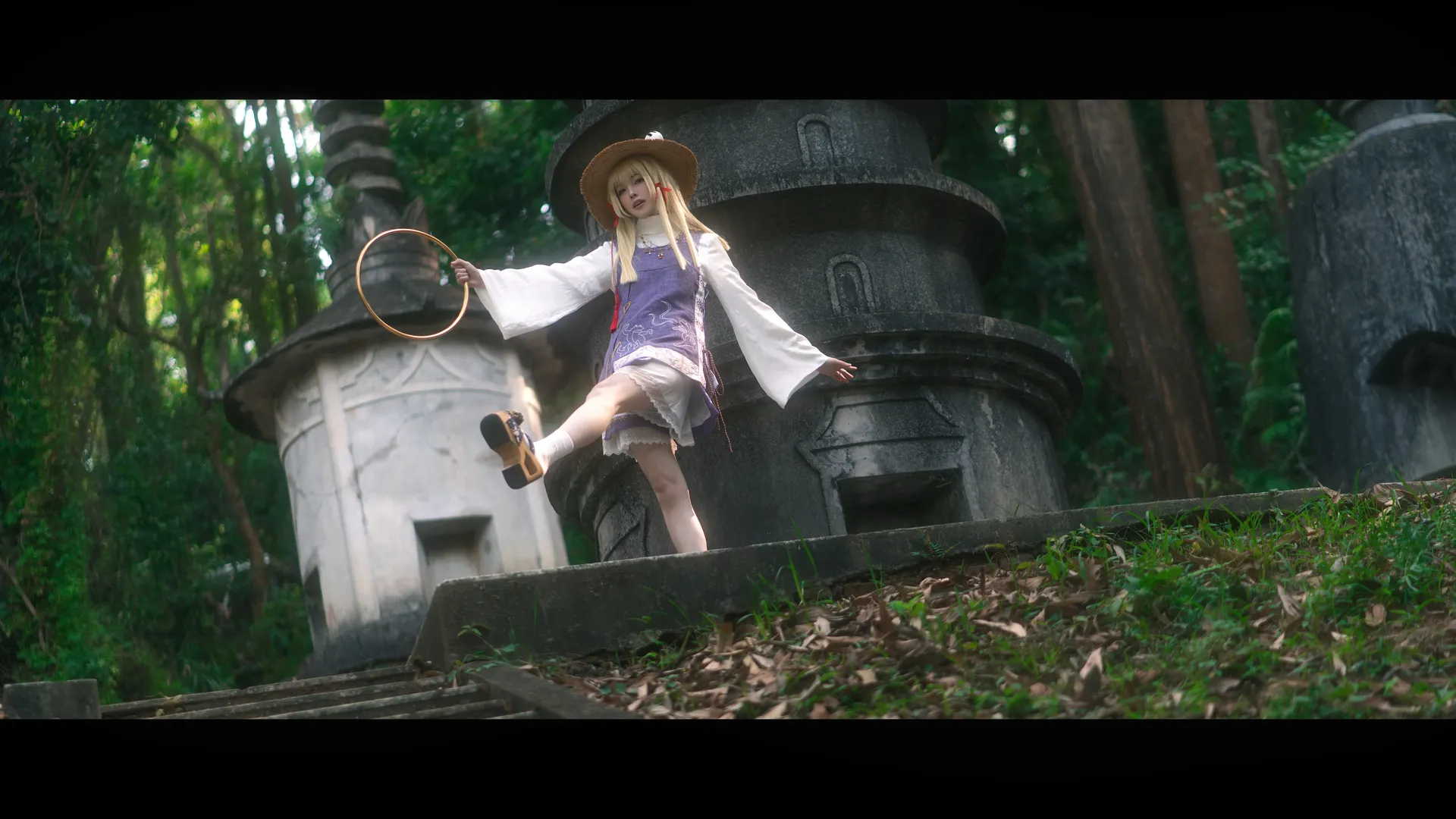 東方Project, 白ニーソコーデ, 洩矢諏訪子 コスプレ, 東方風神録, ロケ撮影