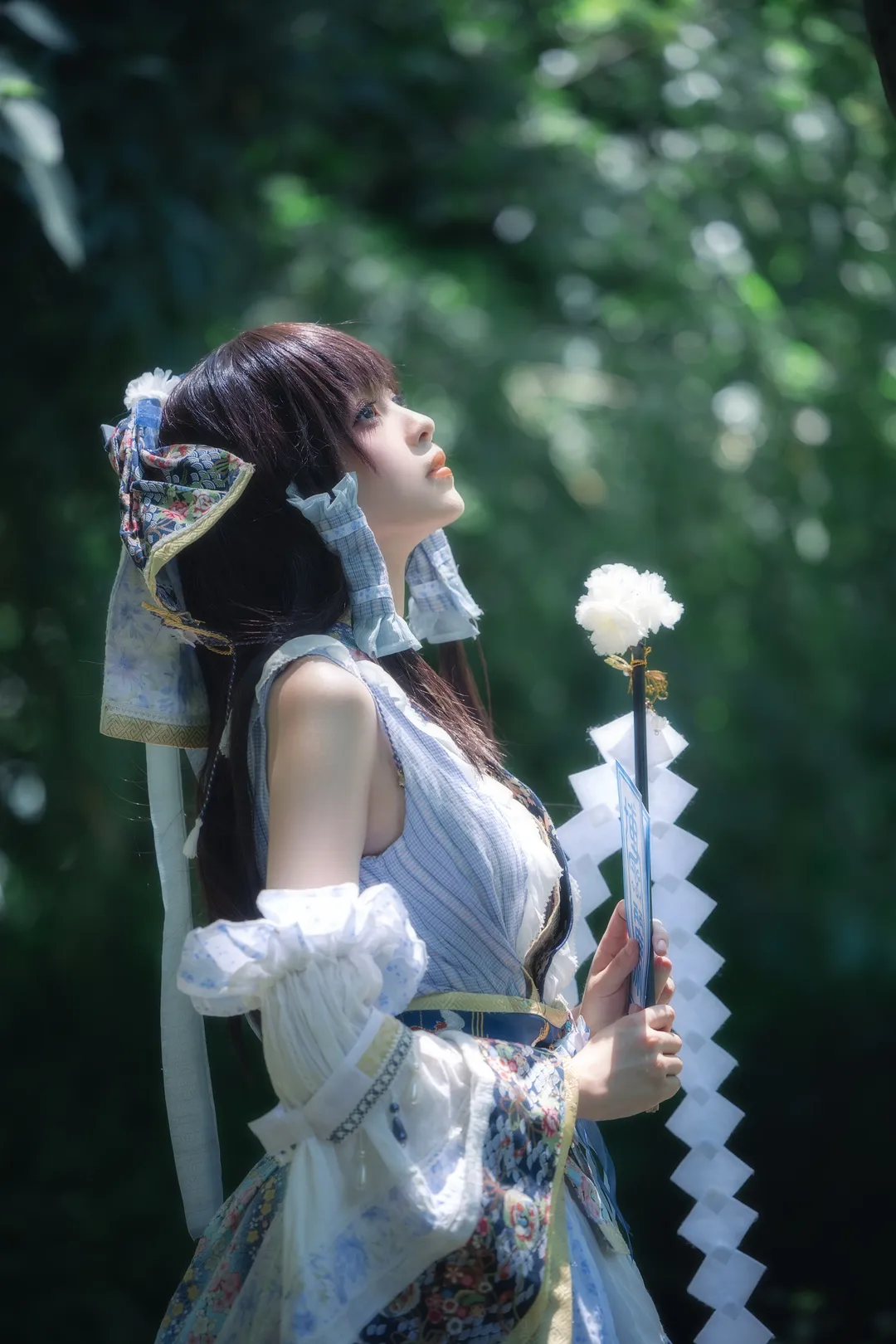 博丽灵梦cos, 东方project, 青灵梦, cosplay摄影, 户外场照