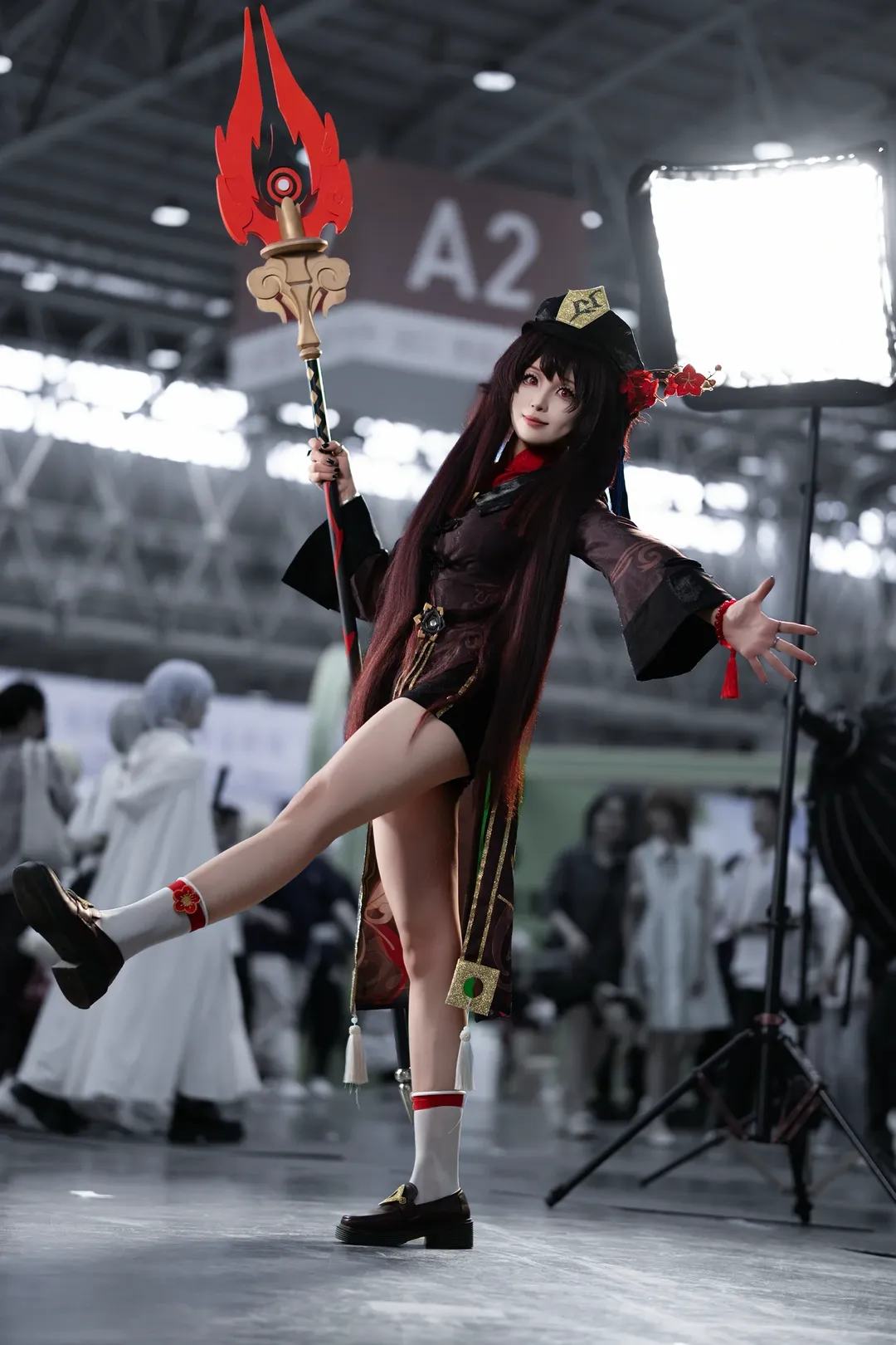 原神, 二次元摄影, cosplay场照, 胡桃cos, 武汉梦乡漫展 - 第1张