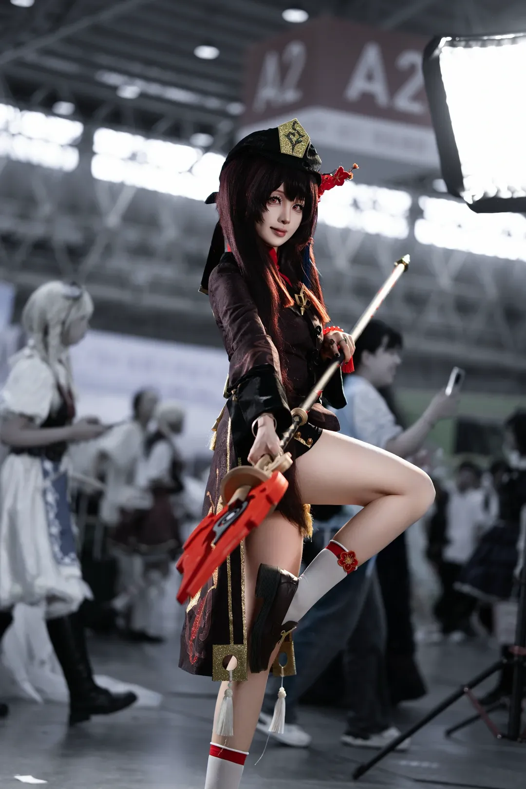 原神, 二次元摄影, cosplay场照, 胡桃cos, 武汉梦乡漫展