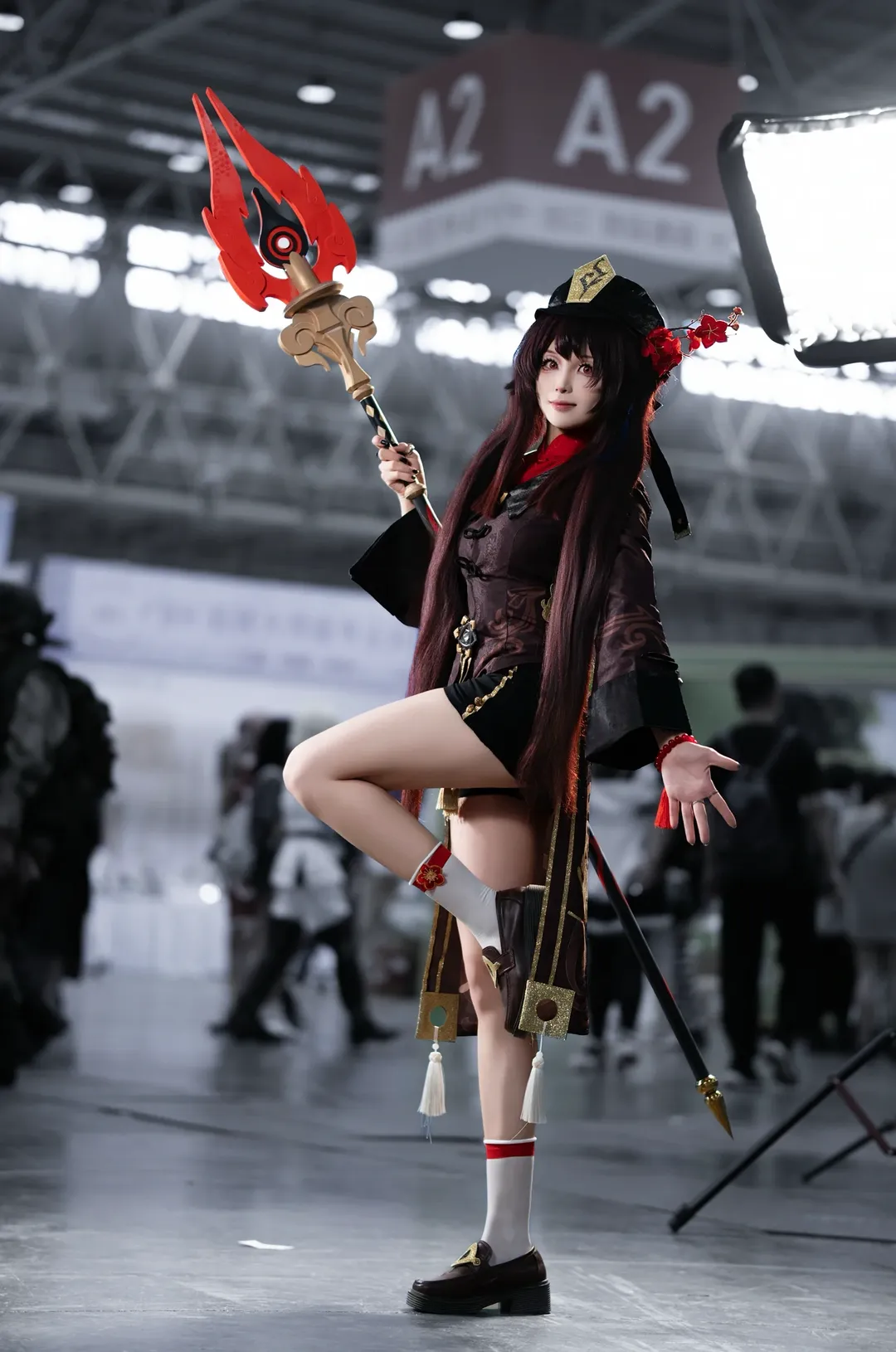 原神, 二次元摄影, cosplay场照, 胡桃cos, 武汉梦乡漫展 - 第3张