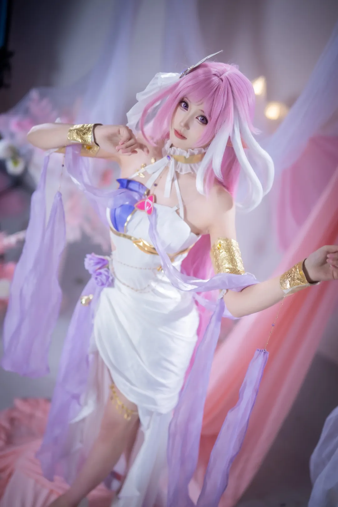 爱莉希雅cos, 崩坏三, 二次元cosplay, 白丝cos, 爱莉希雅生日 - 第6张