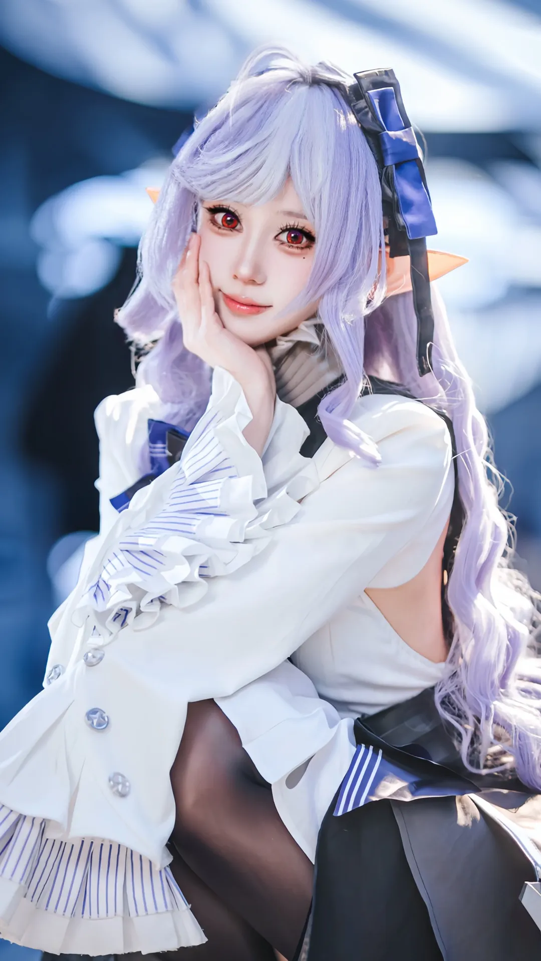绝区零, 薇薇安cos, 黑丝造型, 精灵耳cos, cosplay穿搭 - 第1张