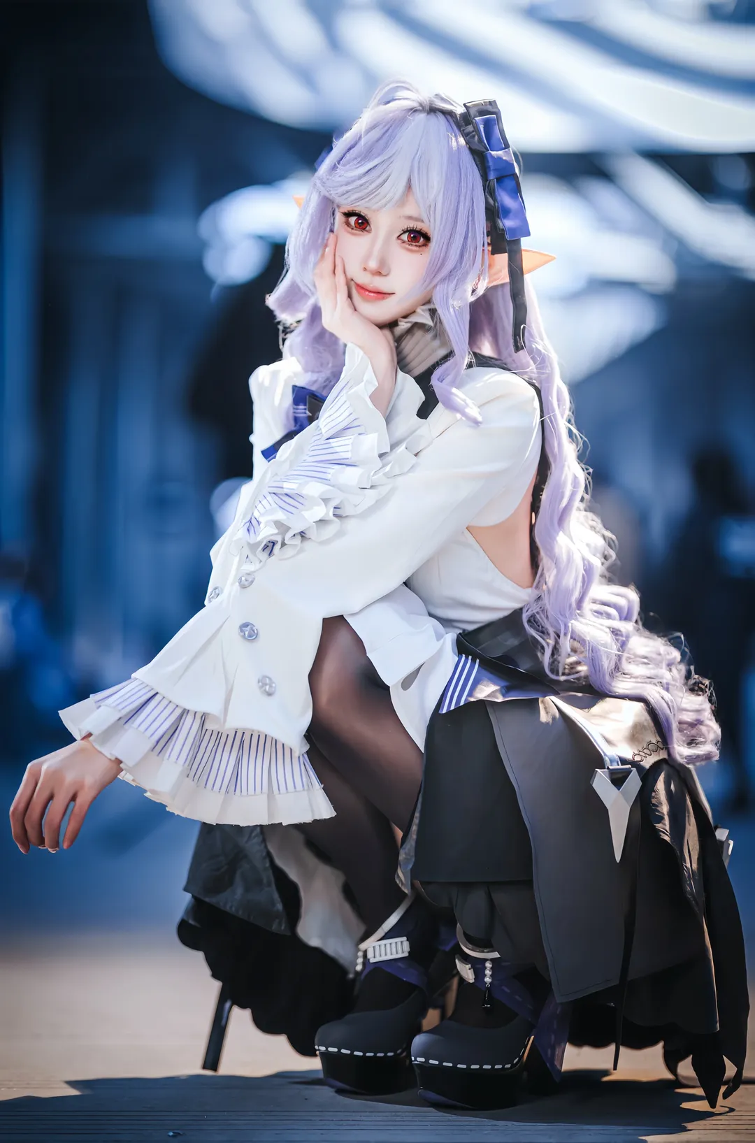 绝区零, 薇薇安cos, 黑丝造型, 精灵耳cos, cosplay穿搭