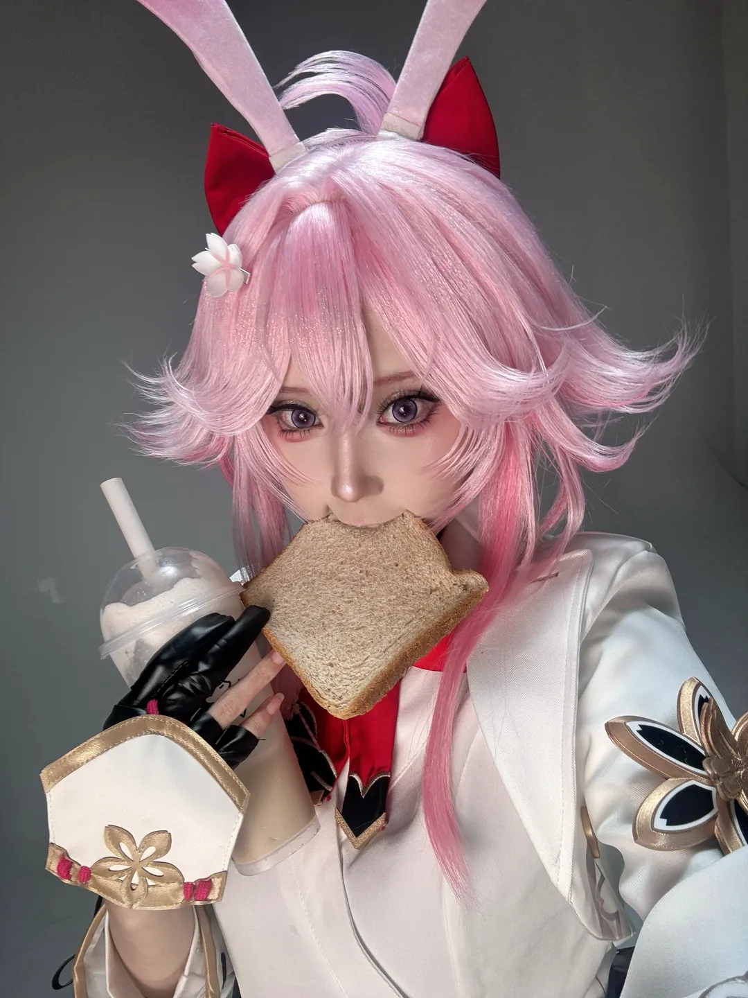 二次元摄影, 崩坏星穹铁道, 绯英cos, cosplay日常, 粉发兔耳 - 第2张