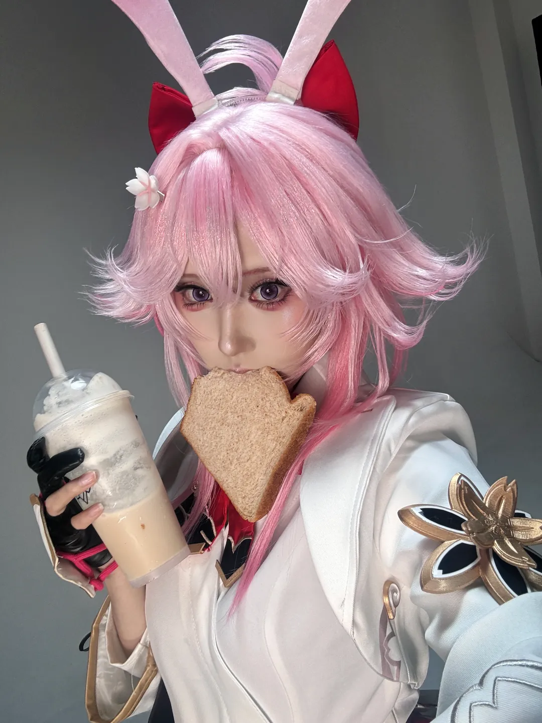 二次元摄影, 崩坏星穹铁道, 绯英cos, cosplay日常, 粉发兔耳 - 第3张