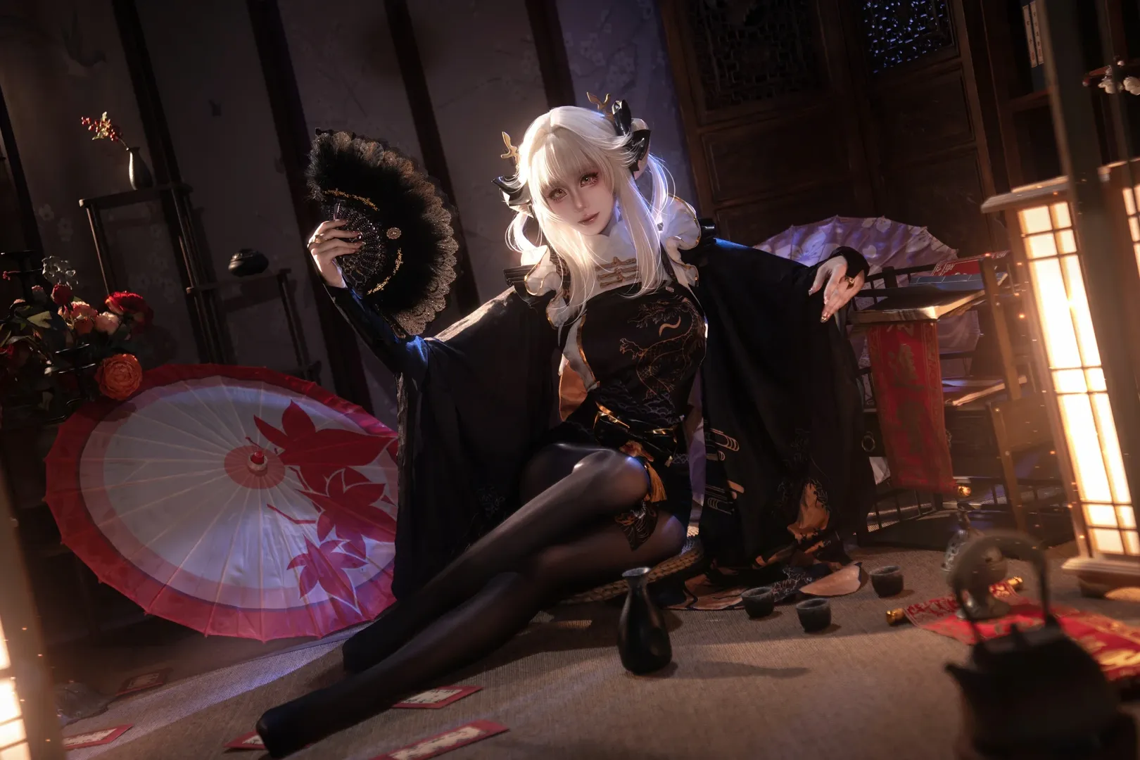 cosplay, 白兔布兰儿cos, 妮姬, 黑丝, nikke胜利女神