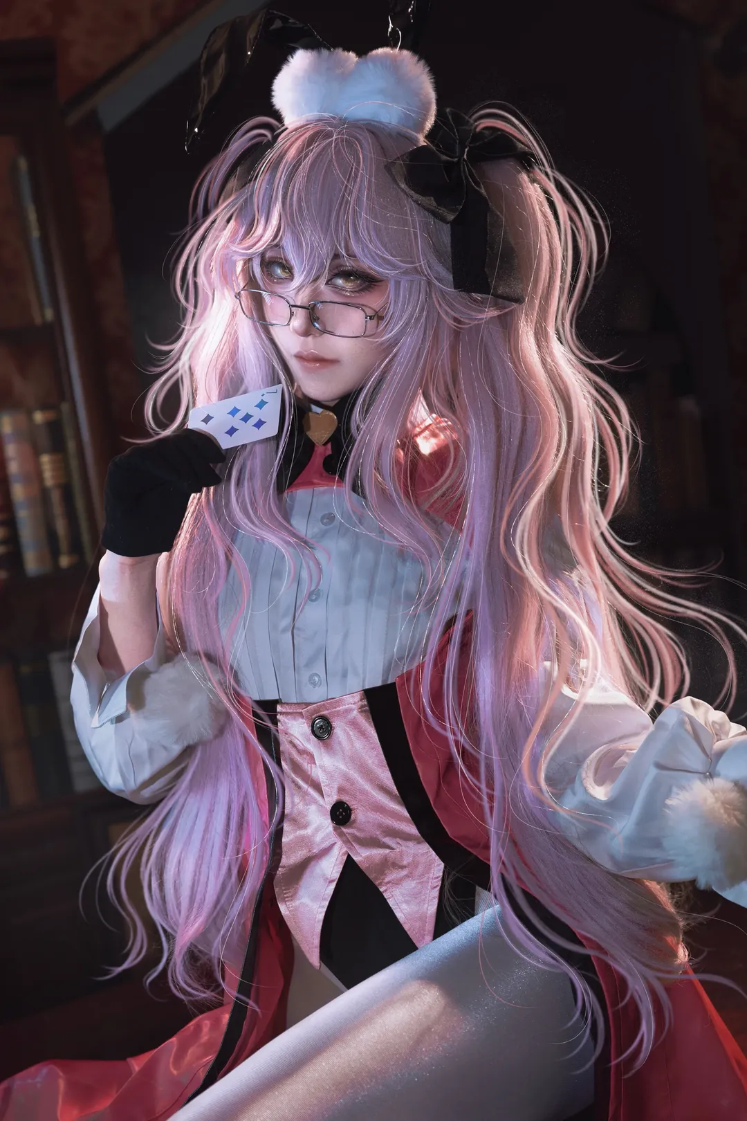 FGO, fate, 复古书房, 白色丝袜, 杀狐cos - 第1张