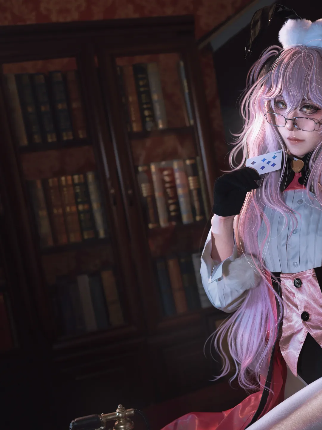 FGO, fate, 复古书房, 白色丝袜, 杀狐cos - 第2张
