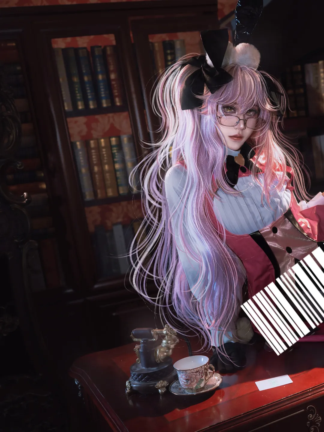 摄影分享, 白丝, 复古图书馆, 杀狐cos, fgo fate - 第2张