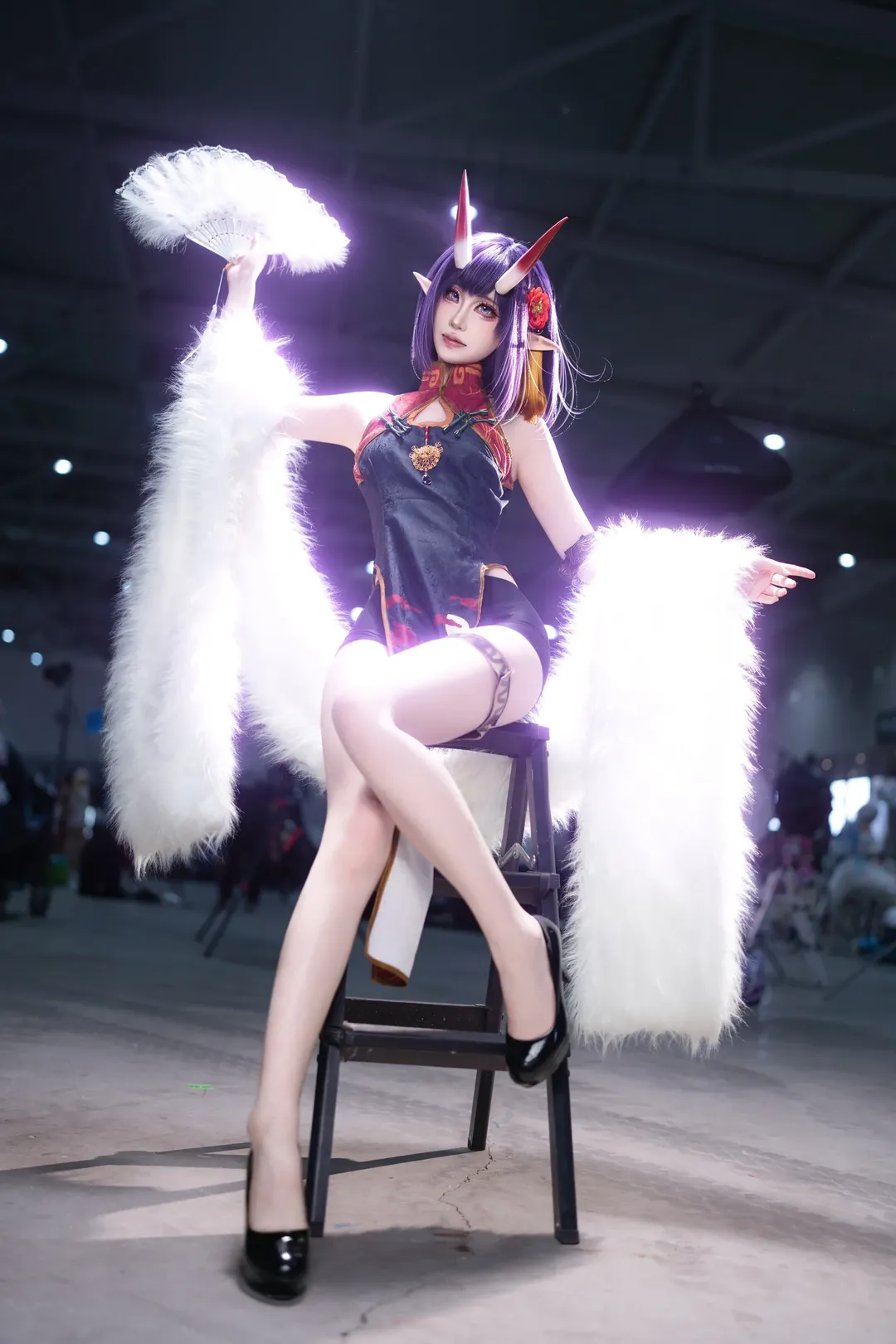 Fate/Grand Order, Qipao, Shuten-Doji cosplay, Nude stockings, Leg garter - Image 1