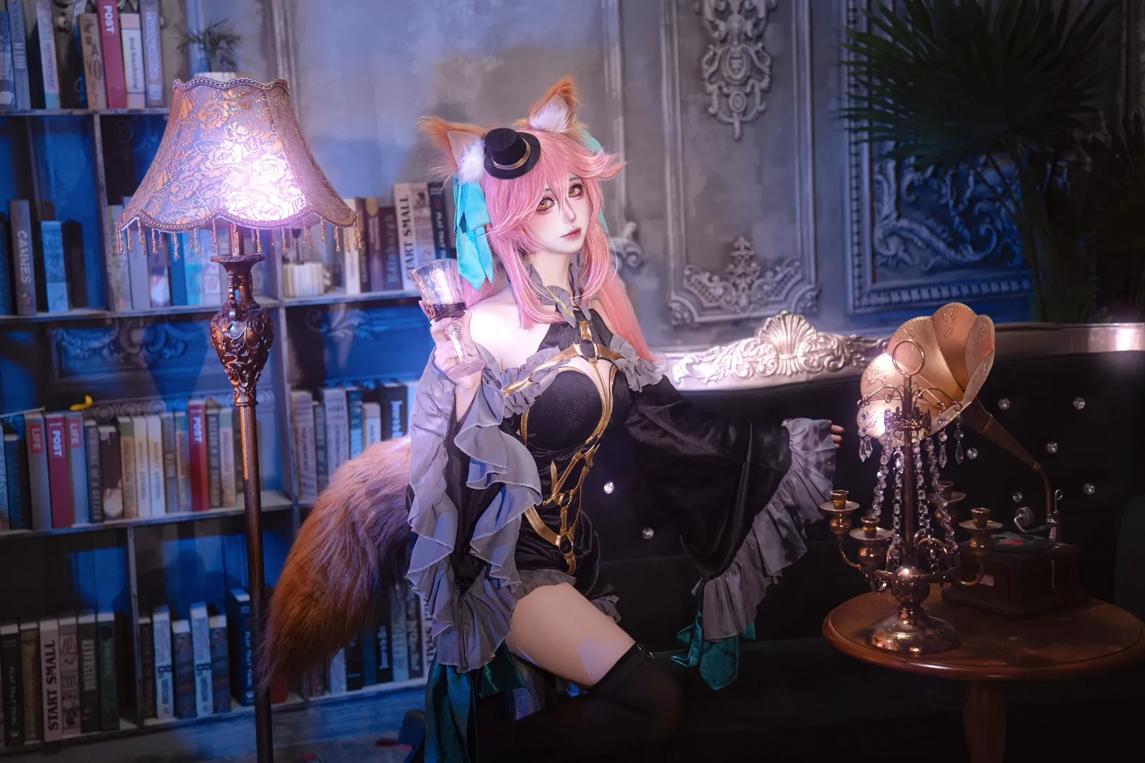 fgo, 黑絲, 獸耳, 玉藻前cos, 玉藻前漆黑魔術師 - 第2張