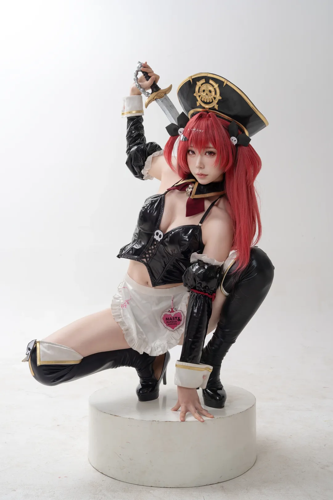 马斯特cos, cosplay摄影, 漆皮穿搭, 妮姬：胜利女神, 红色双马尾 - 第1张