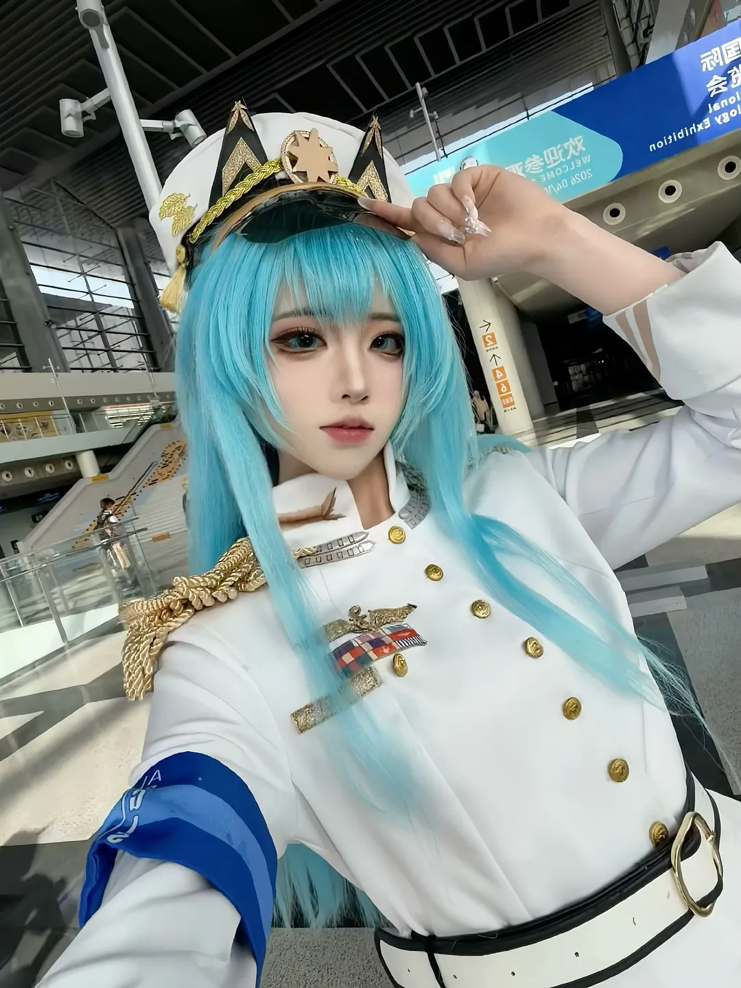 勝利女神, cosplay攝影, 漫展現場, 海倫cos, 軍裝制服