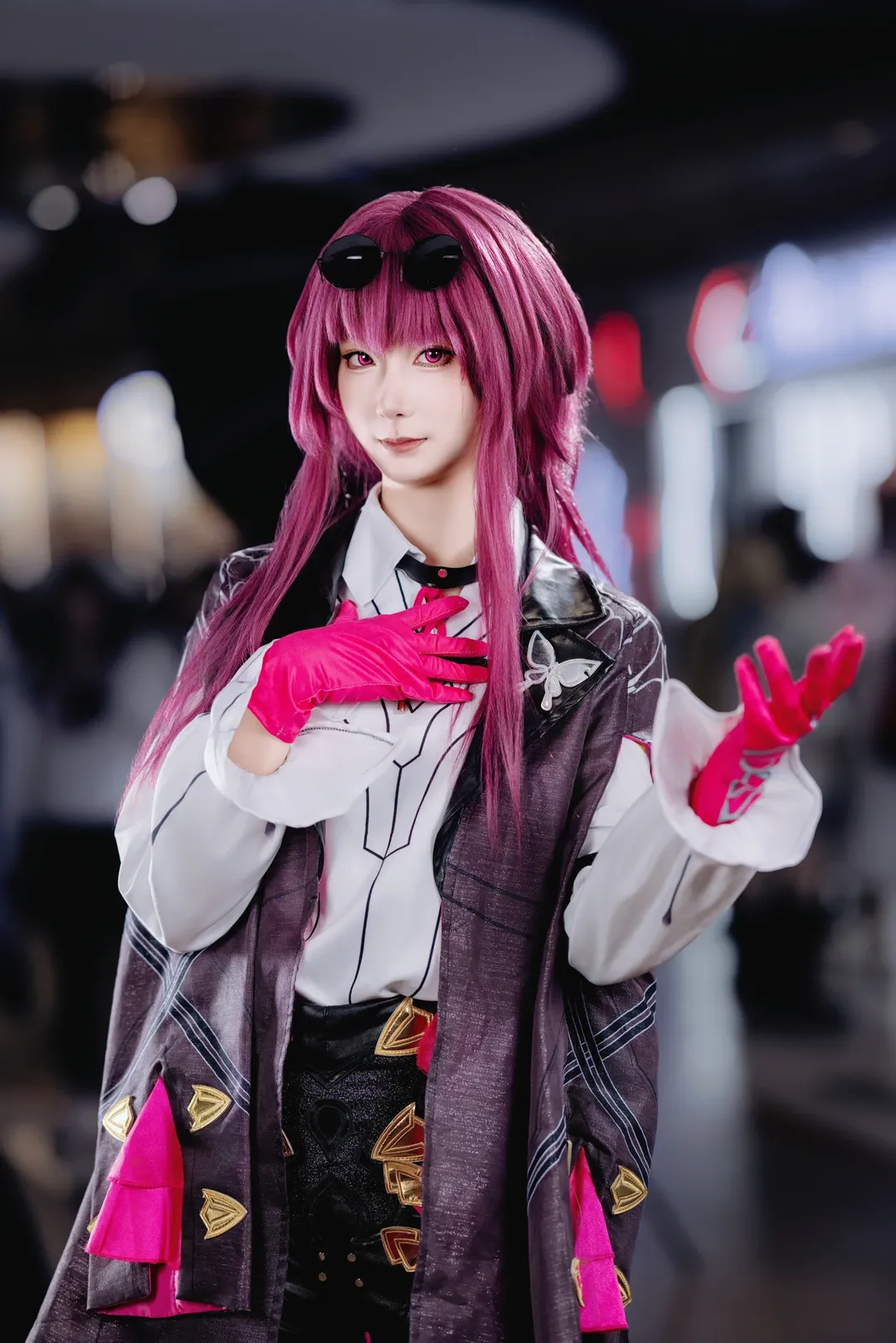 崩坏星穹铁道, 漫展返图, Cosplay场照, 卡夫卡cos, 紫粉色丝袜cos - 第2张