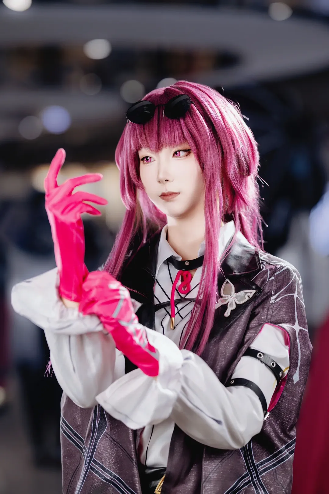 崩坏星穹铁道, 漫展返图, Cosplay场照, 卡夫卡cos, 紫粉色丝袜cos - 第5张