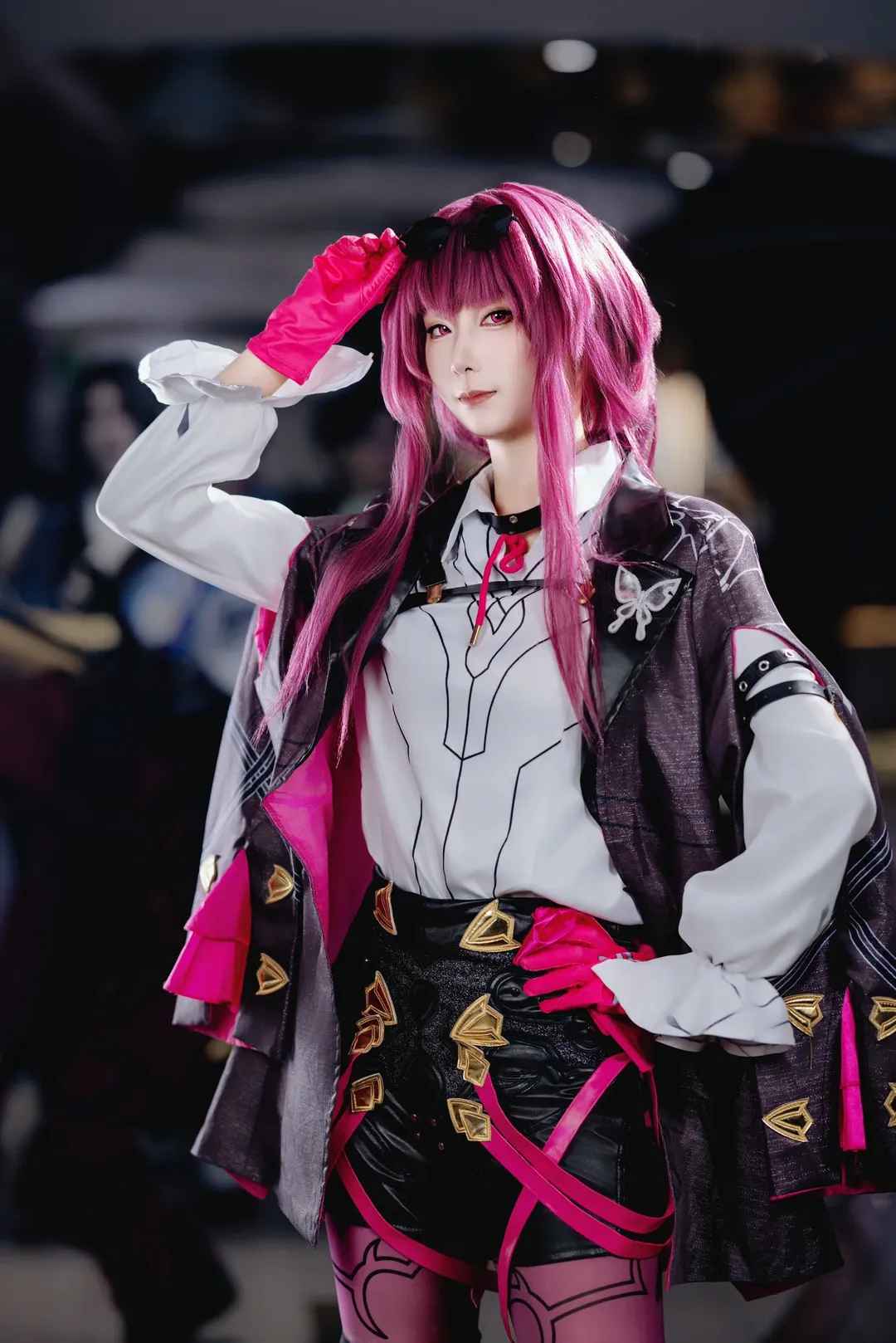 崩坏星穹铁道, 漫展返图, Cosplay场照, 卡夫卡cos, 紫粉色丝袜cos