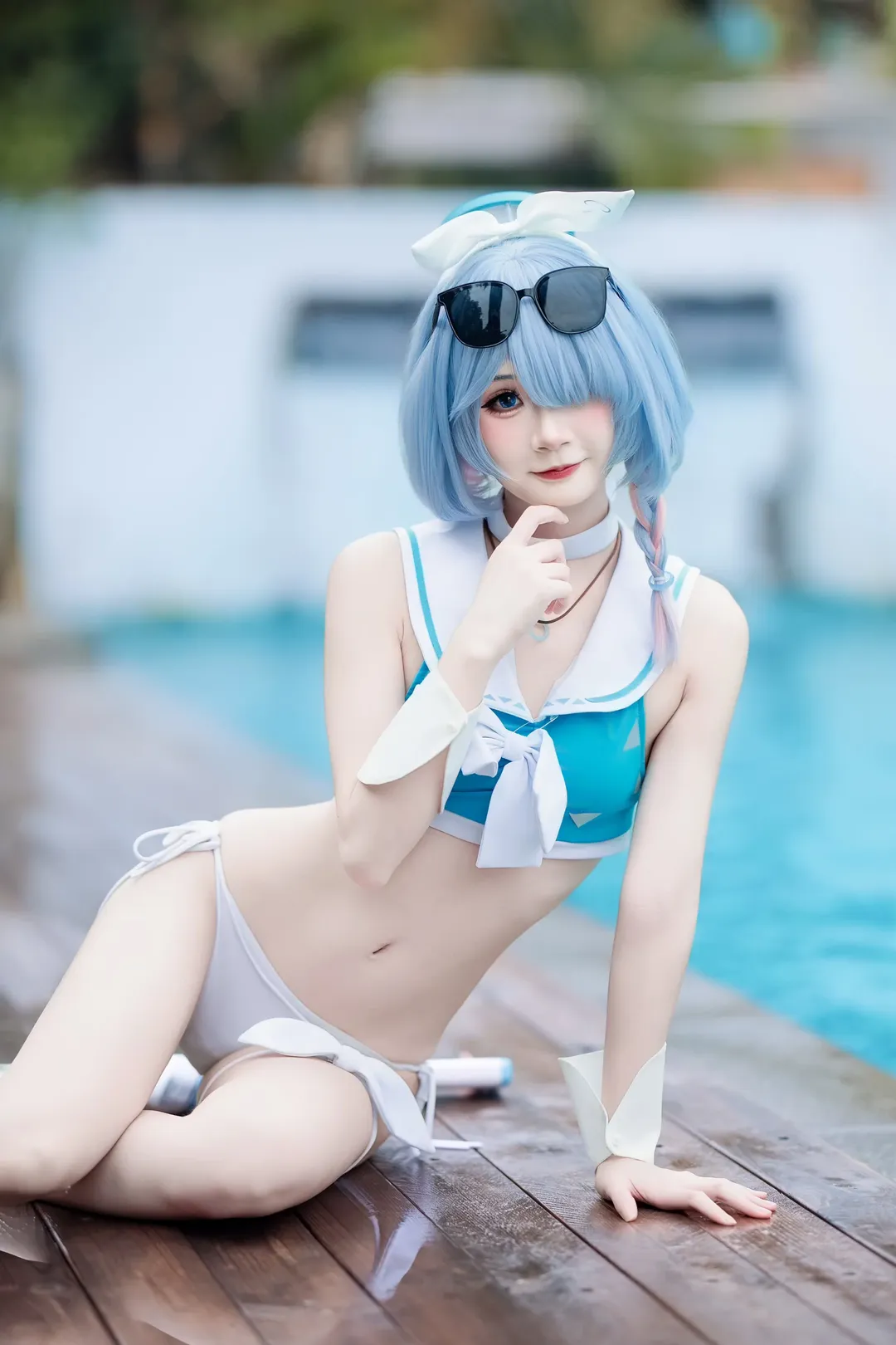 二次元, 碧蓝档案, Cosplay摄影, 阿罗娜cos, 水手服泳装