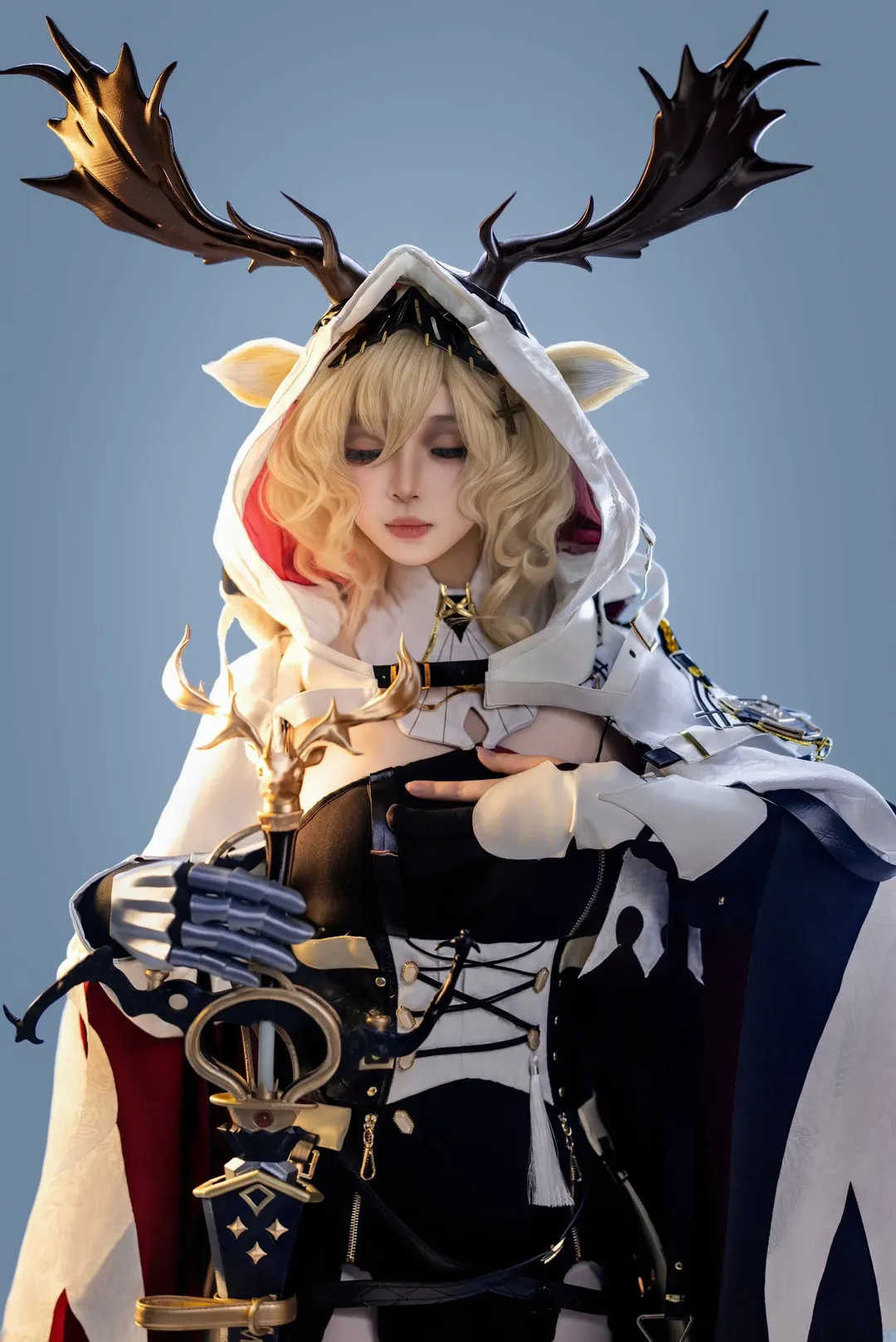 明日方舟, cosplay摄影, 丝袜, 薇薇安娜·德罗斯特cos, 骑士装cos - 第3张