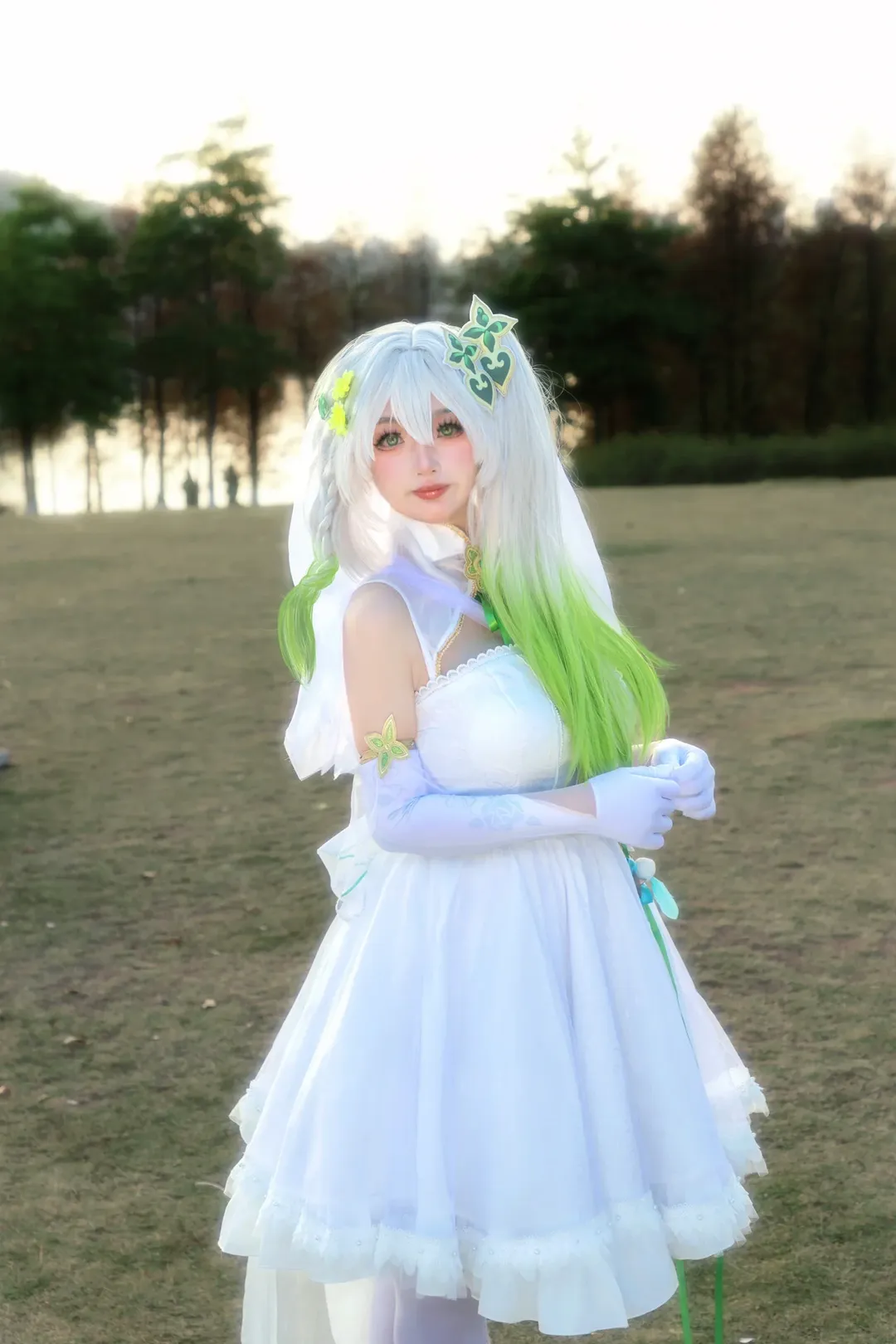 原神, 花嫁cos, 二次元cos, 白丝, 小草神cos - 第6张