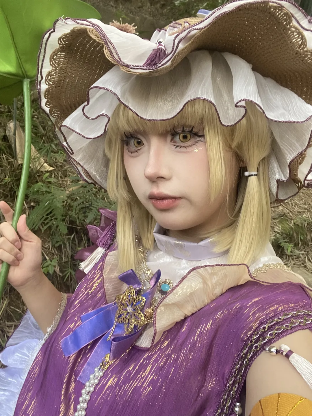 東方Project, 洩矢諏訪子 コスプレ, 金髪洋装, 季節外れの屋外撮影, 竹林の渓流 - 2枚目