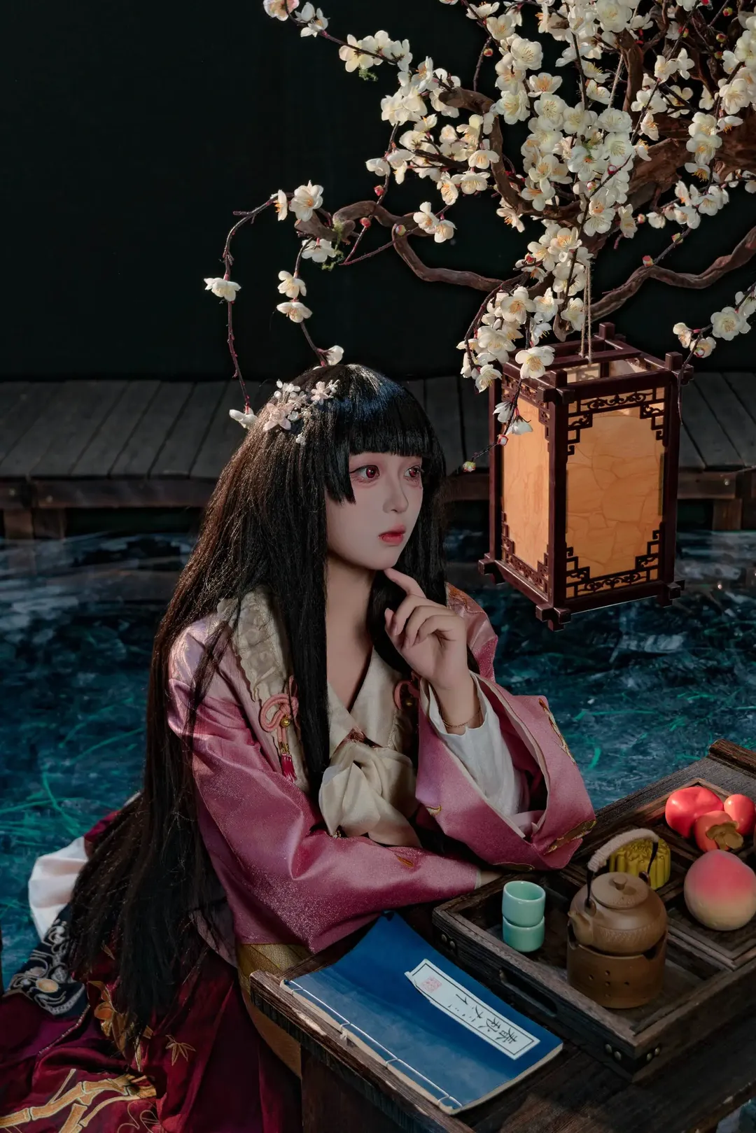 东方Project, 和风cosplay, 蓬莱山辉夜cos, 古风夜景, 东方永夜抄 - 第6张