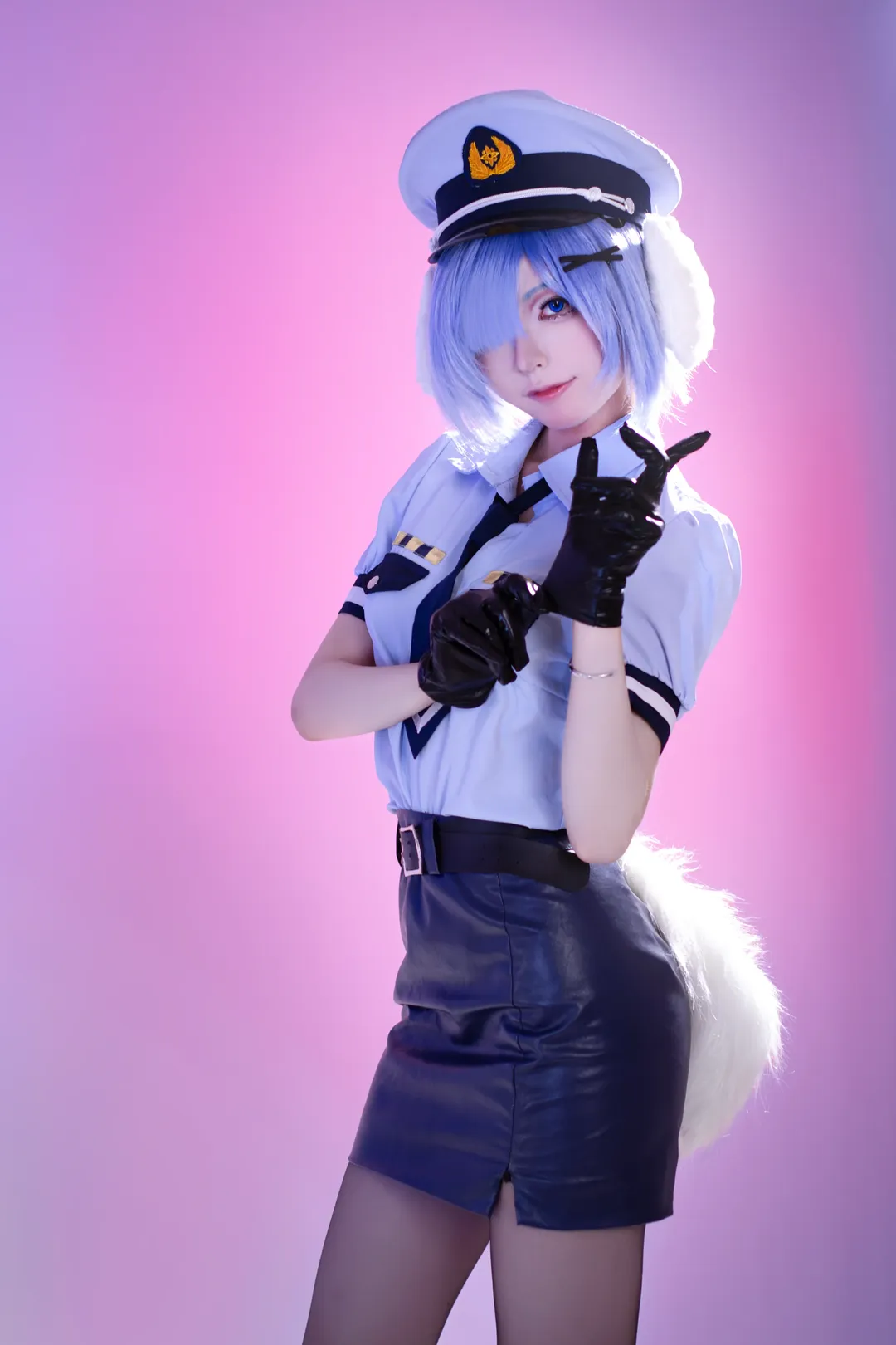 cosplay, 蕾姆cos, 黑丝, Re从零开始的异世界生活, 犬耳警官 - 第4张