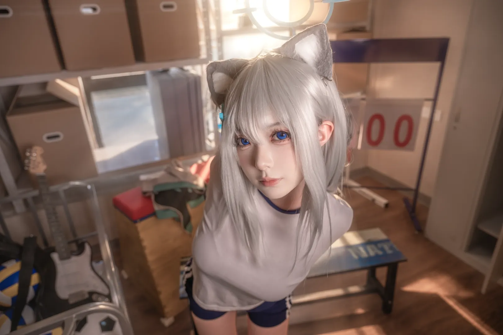 蔚蓝档案, 二次元cos, 砂狼白子cos, 体操服cos, 白子cosplay