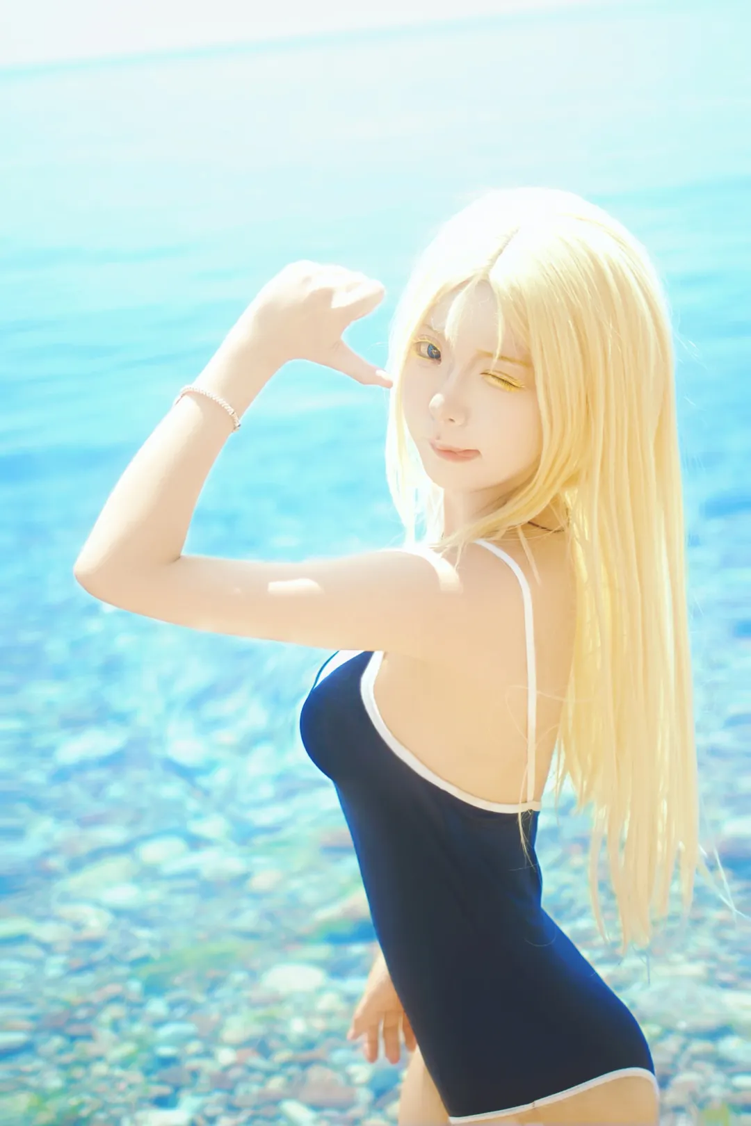 死库水, 小舟潮cos, 夏日重现, 水着, 海边cos