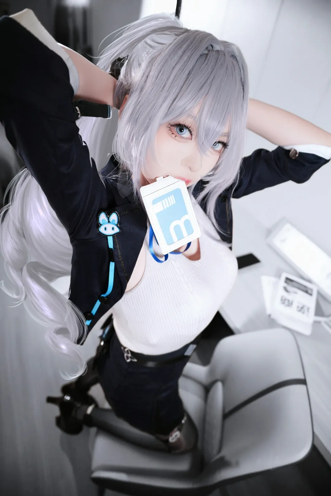 崩壊 3rd, ブローニャ コスプレ, コスプレ撮影, 黒ストッキング, 新生の銀翼
