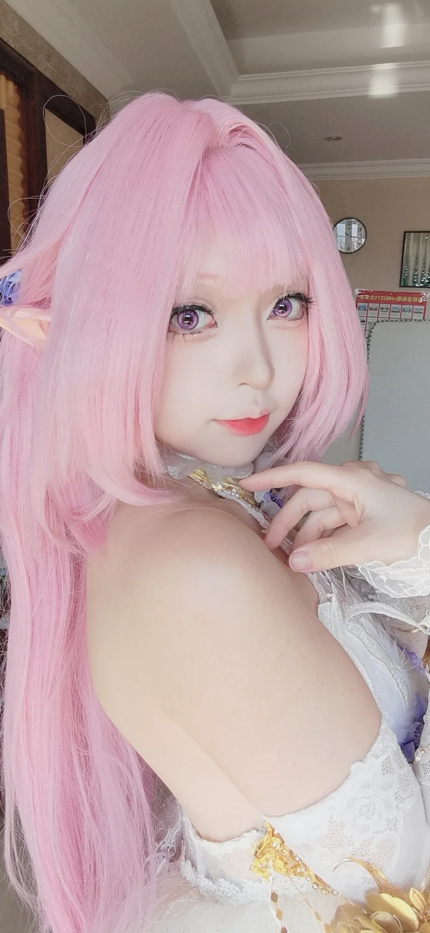 エリシア コスプレ, 崩壊 3rd, 二次元, 花嫁コスプレ, メイクテスト