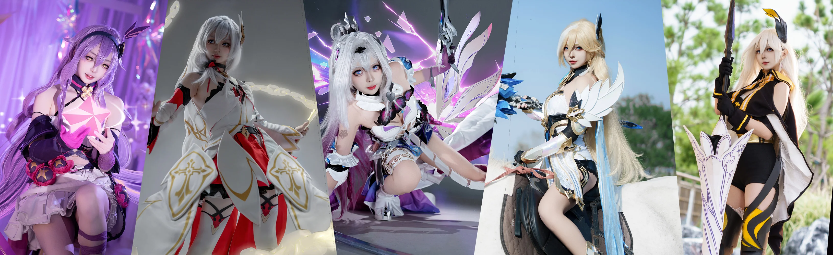 Honkai Impact 3rd, White stockings, Durandal cosplay, Kiana cosplay, Cecilia cosplay - Image 2