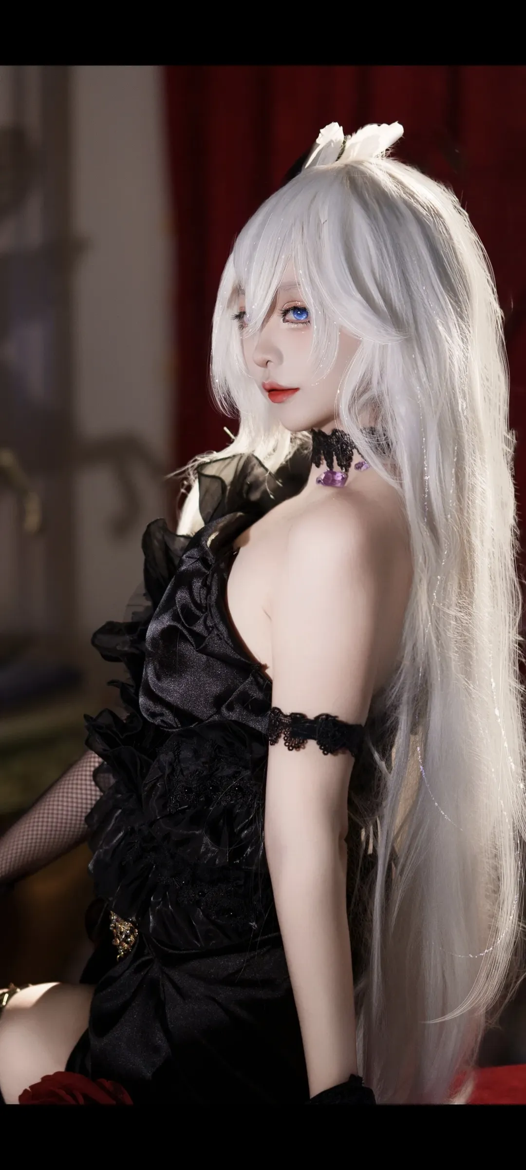 崩坏3, 琪亚娜cos, 黑丝穿搭, 塞西莉亚cos, 哥特礼服写真 - 第1张