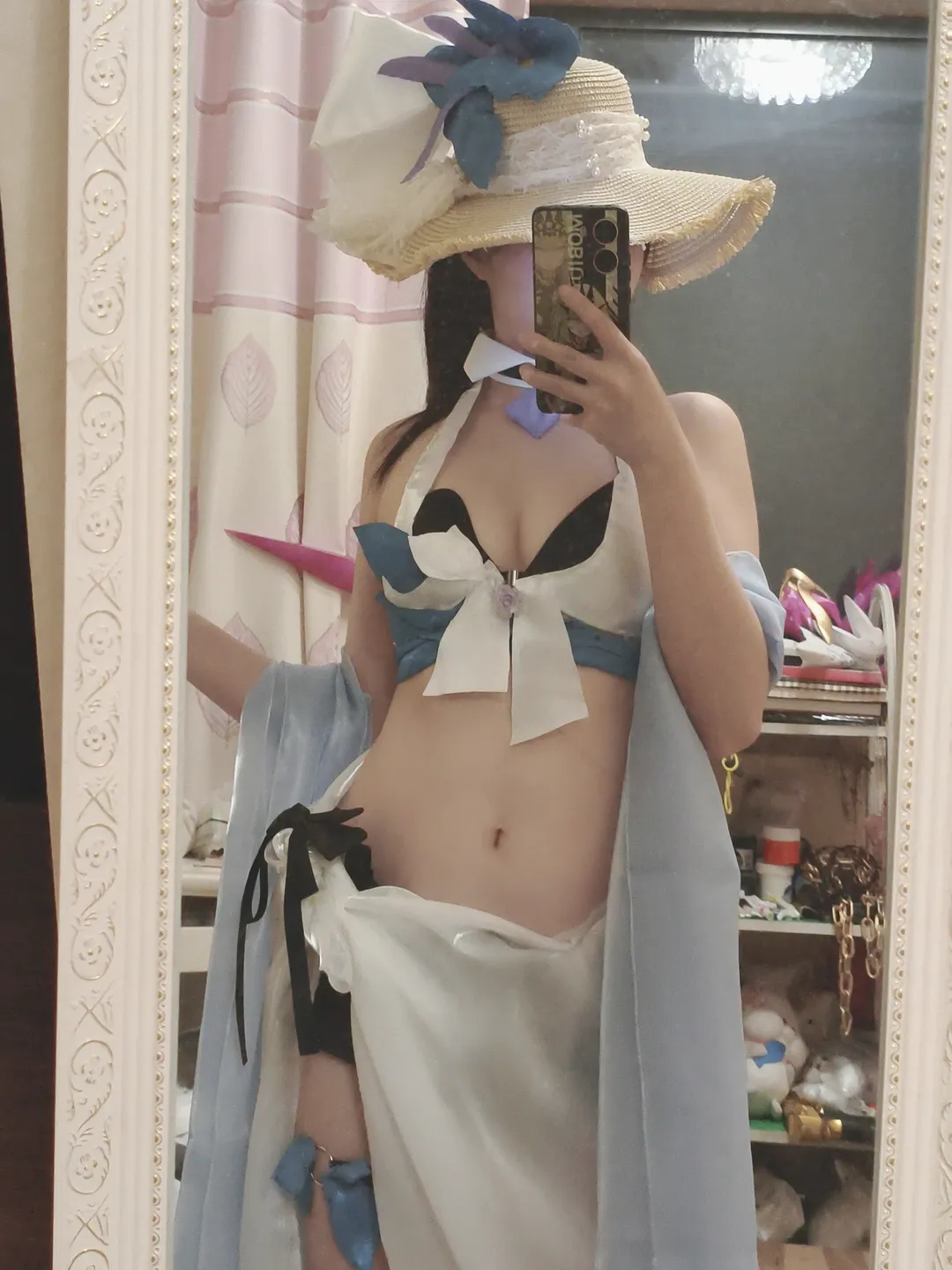 崩坏3, 幽兰黛尔cos, cosplay日常, 二次元泳装, 自制cos服 - 第1张