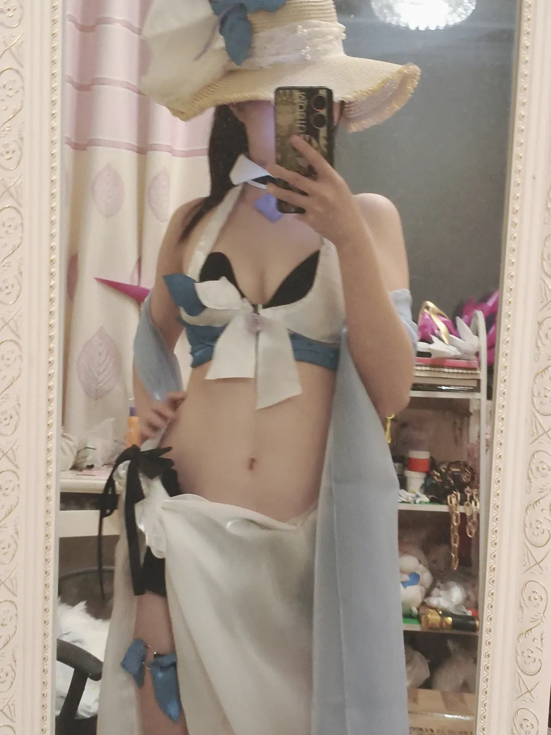 崩坏3, 幽兰黛尔cos, cosplay日常, 二次元泳装, 自制cos服