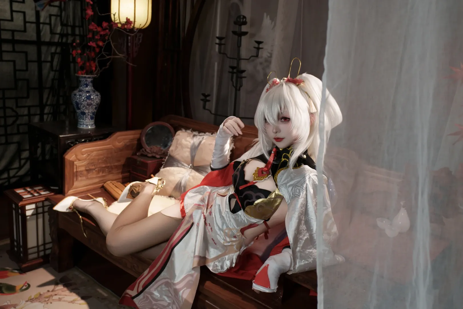 崩壞3, 棚拍, 古風cos, 絲襪穿搭, 德麗莎cos