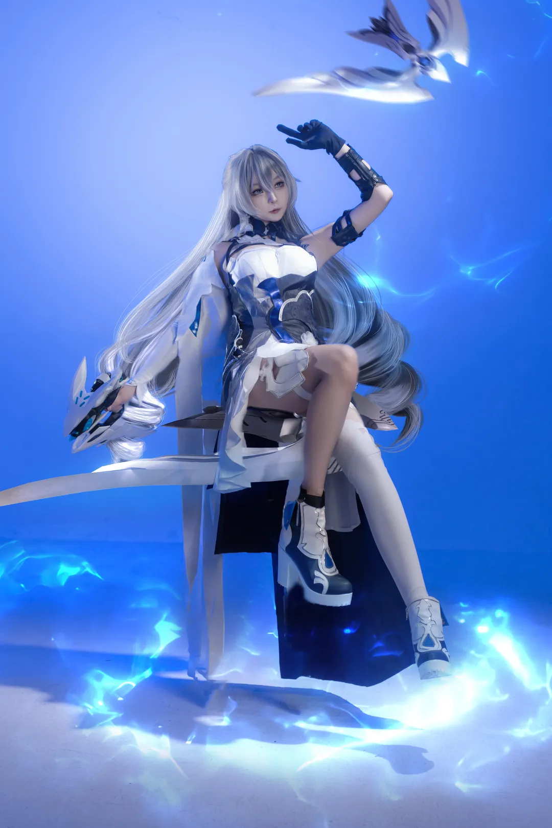 崩壊 3rd, コスプレ, ブローニャ コスプレ, 白タイツコスプレ, 新生銀翼コスプレ - 2枚目