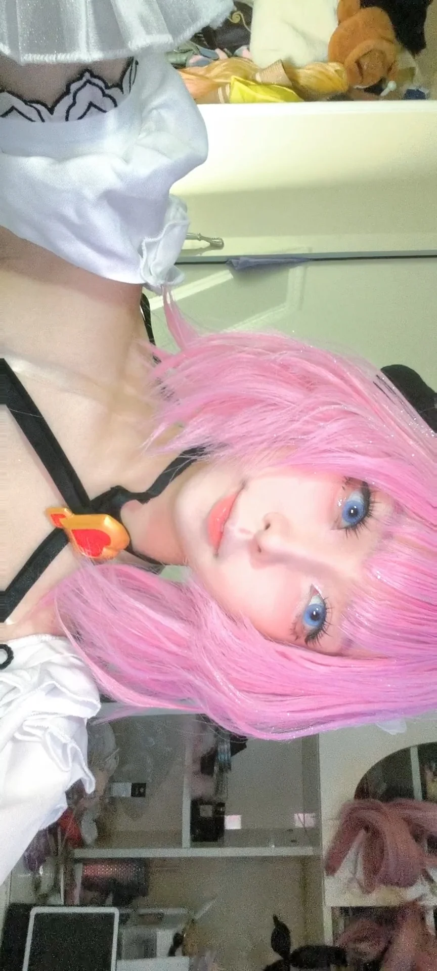 爱莉希雅cos, 崩坏3, cosplay妆容, 粉色假发, 二次元少女感 - 第2张