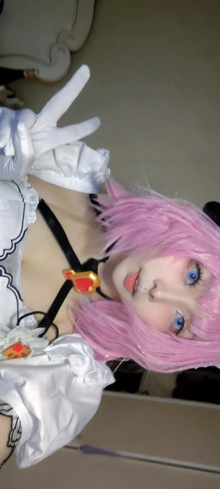 爱莉希雅cos, 崩坏3, cosplay妆容, 粉色假发, 二次元少女感 - 第4张