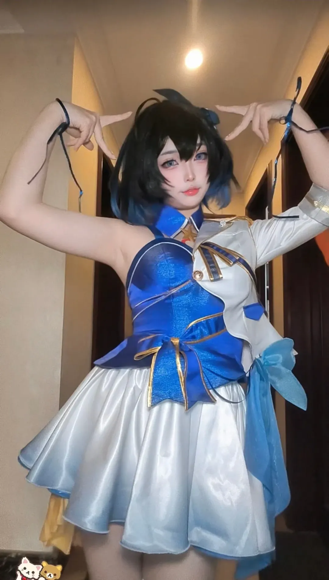崩坏3, 希儿cos, 二次元cosplay, 打歌服, 白丝cos